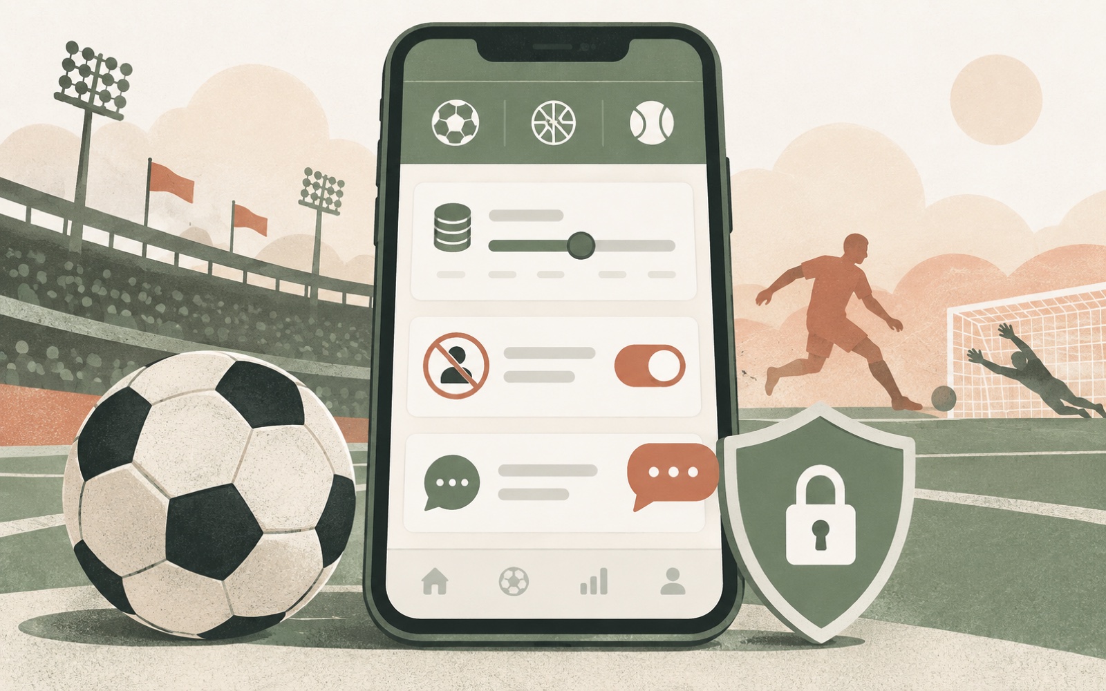 A phone showing a betting app's account limits and support screen