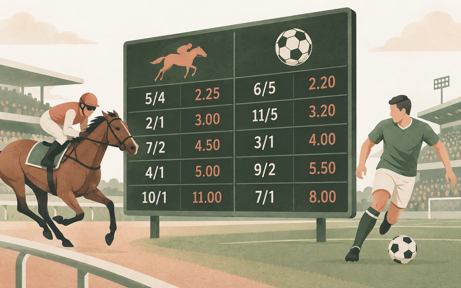 How betting odds and the bookmaker margin are calculated
